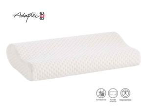 Almohada cervical de viscoelástica blanca, permite una descarga de las presiones diarias y un alivio de las molestias en una zona critica el cuerpo, proporcionando un descanso cómodo y confortable.